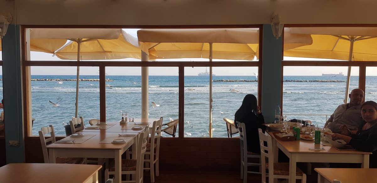 Lunch with the bay in view