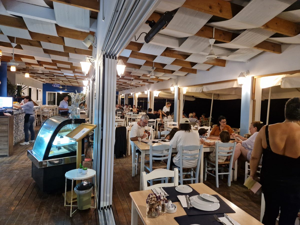 Inside on a busy night