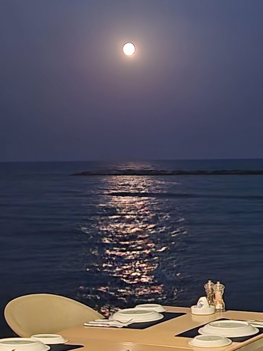Moonrise over the bay