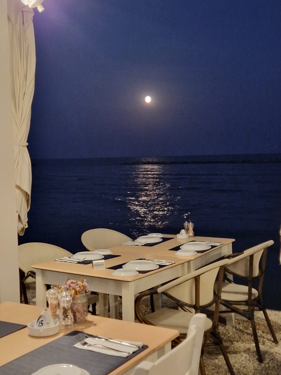 Dinner under a full moon