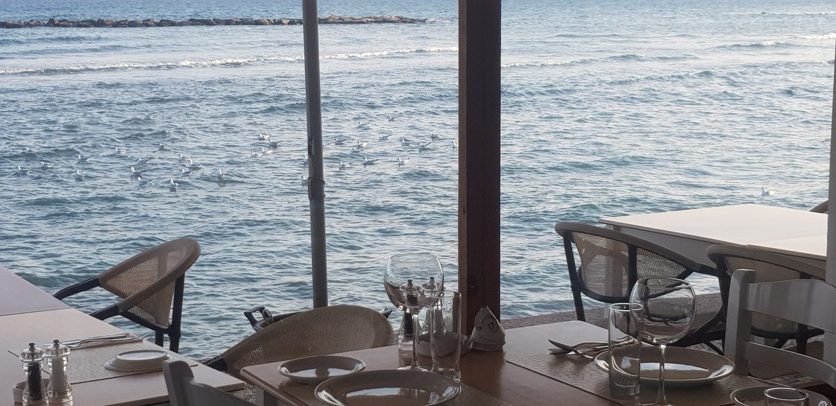 A window table by the water