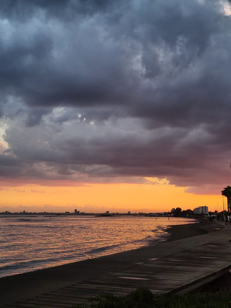 Sunset over the bay
